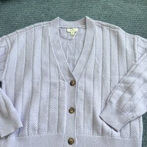 Cozy Lavender Cardigan Sweater NWOT